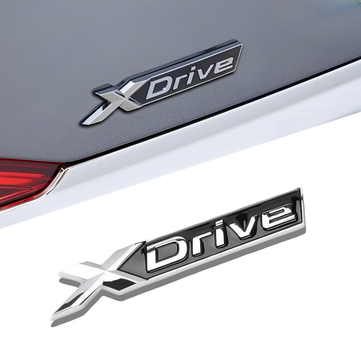 Amazon | Xdrive エンブレム バッジステッカー ブライトシルバー 1 2 3